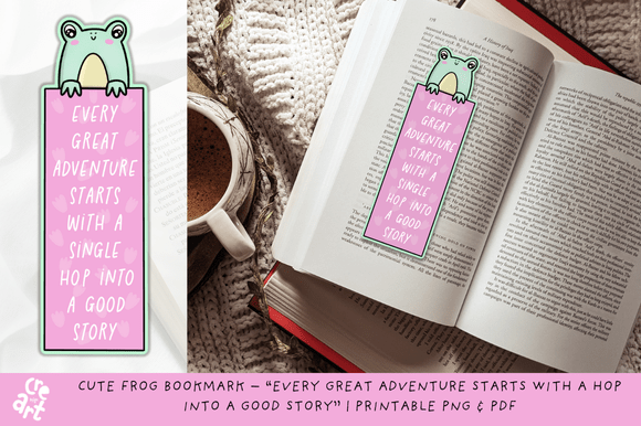 Download Cute Frog Bookmark - Premium Resources