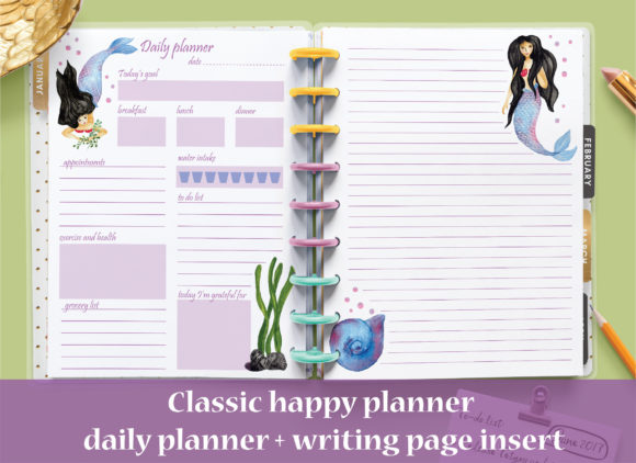 Download PrettyClassic Happy Daily Planner Insert - Planner insert Collection