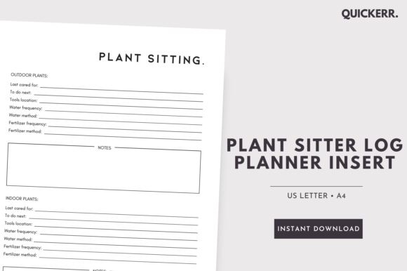 Download Plant Sitting Planner Insert - Planner insert Collection